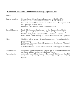 Minutes from the External Grant Committee Meeting 6 September