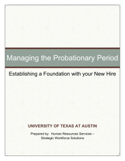 Managing the Probationary Period