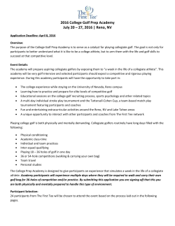2016 College Golf Prep Academy July 20
