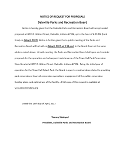 the RFP for the Town Hall Park