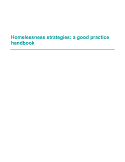 Homelessness strategies: a good practice handbook