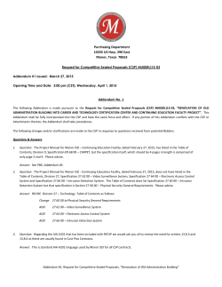 Purchasing Department 10335 US Hwy. 290 East Manor, Texas