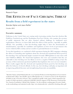The Effects of Fact-checking Threat