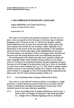 Annals of Mathematical Logic 10 (L e/6) 95--115