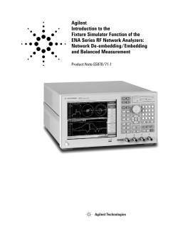 Agilent Introduction to the Fixture Simulator Function of