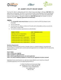 St. Albert Utility Relief Grant Application