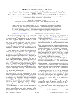 High-pressure Raman spectroscopy of graphene