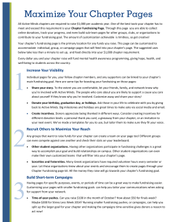 Maximize Your Chapter Pages