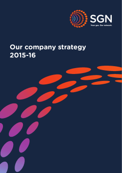 Our company strategy 2015-16