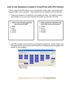How to Use Questions Created in PowerPoint with CPS clickers