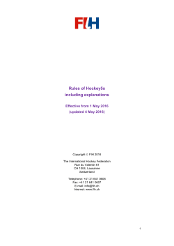 Rules of Hockey5s including explanations