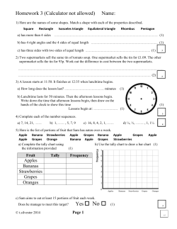 Module 5 Homework 1: Non-Calculator