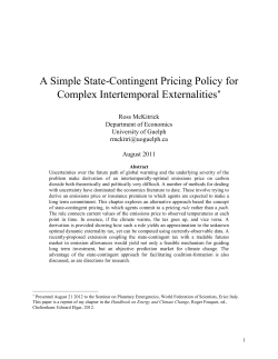 State-Contingent Pricing and Uncertainty in Climate Policy