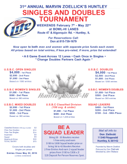 singles and doubles tournament