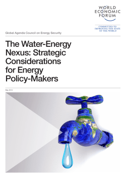 The Water-Energy Nexus: Strategic Considerations for Energy Policy