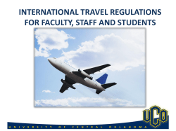 international travel regulations for faculty, staff and students