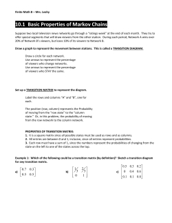 10.1B Basic Properties of Markov Chains