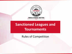League and Tournament Rules - Oregon Youth Soccer Association