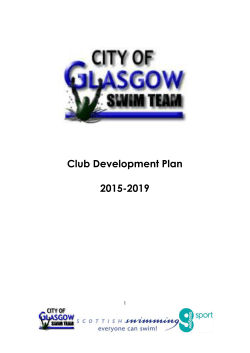 Best Practice Swimming Club * Four Year Development Plan (Date)