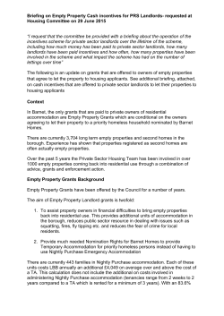 Empty Property Grants for PRS Landlords