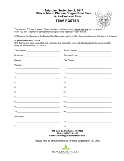 team roster - Rhode Island Dragon Boat Races