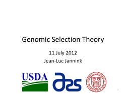Genomic Selection Theory