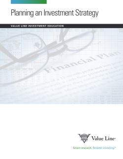Planning an Investment Strategy