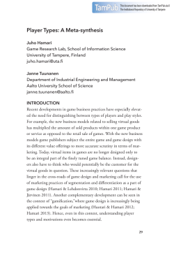 Player Types: A Meta-synthesis