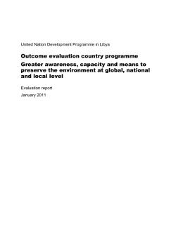 Outcome 6 evaluation final report