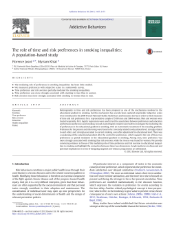 The role of time and risk preferences in smoking inequalities: A