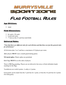 flag football rules - Murrysville SportZone