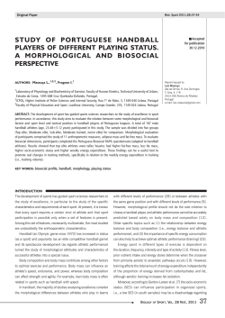 study of portuguese handball players of different