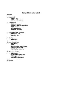 Competition rules futsal
