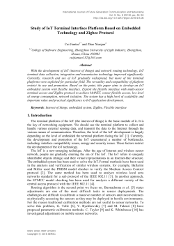 Study of IoT Terminal Interface Platform Based on