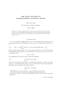 THE LEVEL FUNCTION IN REARRANGEMENT INVARIANT
