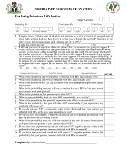 Risk Taking Behaviors 2: HIV Positive