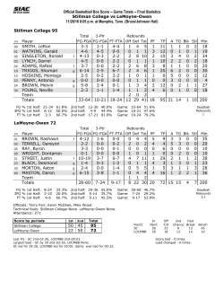 Official Basketball Box Score -- Game Totals