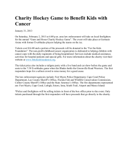Charity Hockey Game to Benefit Kids with Cancer