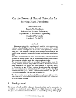 On the Power of Neural Networks for Solving Hard Problems