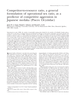 Competitor-to-resource ratio, a general