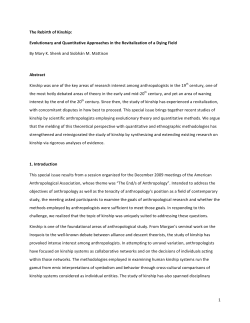 Evolutionary and Quantitative Approaches in the