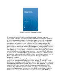 Global Innovation in Emerging Economies