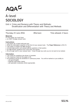 Crime and Deviance with Theory and Methods