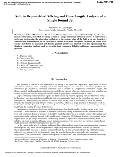 Sub-to-Supercritical Mixing and Core Length Analysis of a Single