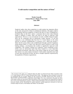 Credit market competition and the nature of firms