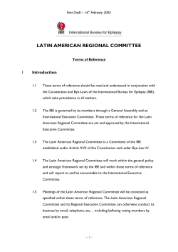 The Latin American Regional Committee will