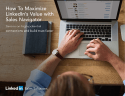 How To Maximize LinkedIn`s Value with Sales Navigator
