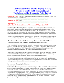 July 8, 2017 - Science and Environmental Policy Project