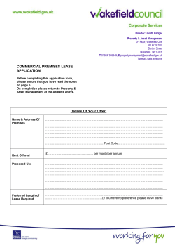 Commercial letting application form