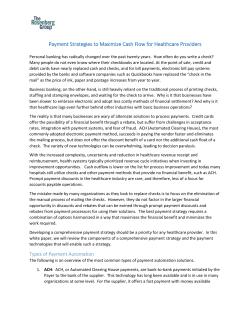 Payment Strategies to Maximize Cash Flow for Healthcare - Hap-X